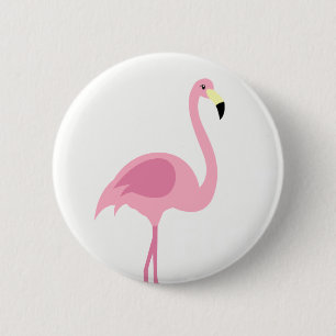 Rosa Flamingo-Abzeichen-Button-Knopf Button