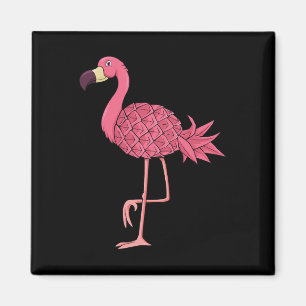 Rosa Flamingo Ananas Hawaii Urlaub Sommer Männer Magnet