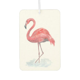 Rosa Flamingo, Aquarell. Autolufterfrischer