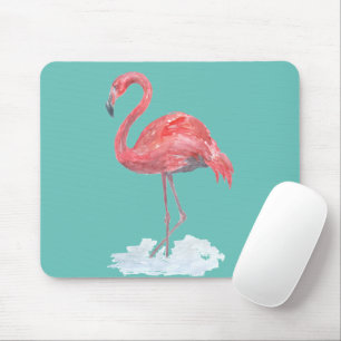 Rosa Flamingo Aquarell. Mousepad