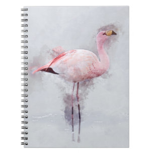 Rosa Flamingo-Aquarell Notizblock