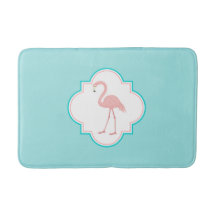 Rosa Flamingo auf Aqua-Hintergrund