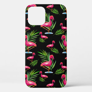 Rosa Flamingo auf schwarz Case-Mate iPhone Hülle