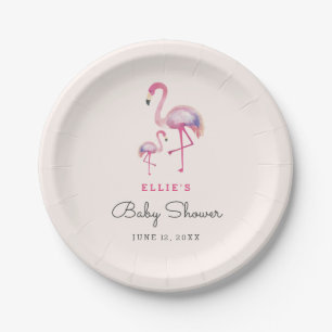 Rosa Flamingo Baby Shower Teller
