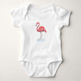 Rosa Flamingo. Baby Strampler