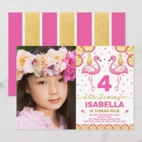 Rosa Flamingo Birthday Tropical Pool Party