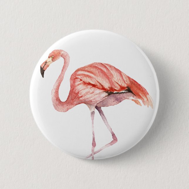 Rosa Flamingo Button (Vorderseite)