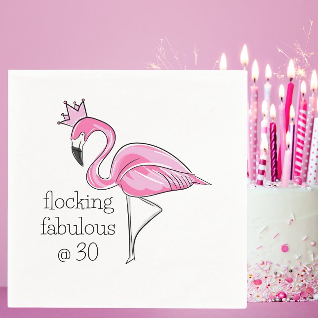 Rosa Flamingo Crown Flocking Fabulous bei 30 Serviette (Von Creator hochgeladen)
