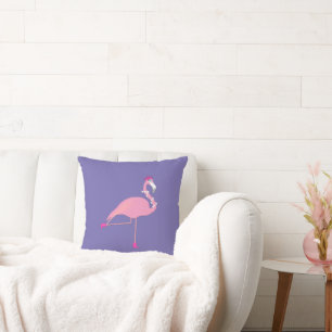 Rosa Flamingo-Design - Kissen in Form eines Throw