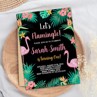 Rosa Flamingo Einladung zum Geburtstag