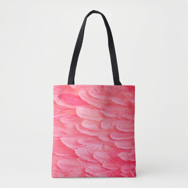 Rosa Flamingo Feathersflamingo, Feder, Rosa, Textu Tasche (Vorderseite)