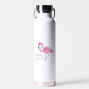 Rosa Flamingo Flockung Fabelhaft Trinkflasche