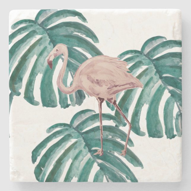 Rosa Flamingo Florida Außenwirbelkissen Steinuntersetzer (Vorderseite)
