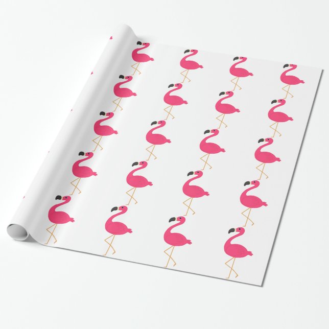 Rosa Flamingo Geschenkpapier (Ungerollt)