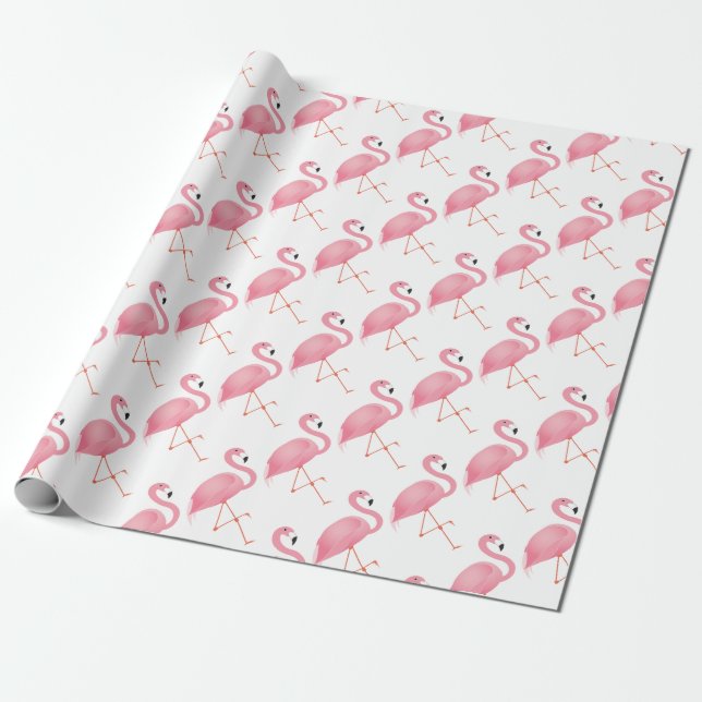 Rosa Flamingo Geschenkpapier (Ungerollt)