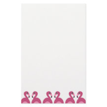 Rosa Flamingo-Grenze - Briefpapier-Briefkopf