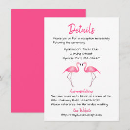 Rosa Flamingo Hochzeitsdetails Tropischer Sommer L Einladung