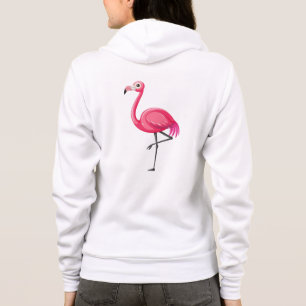 Rosa Flamingo im Cartoon-Stil Hoodie