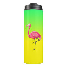 Rosa Flamingo im Cartoon-Stil