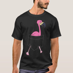 Rosa Flamingo in der Pocket Flamingo in Pocket Fla T-Shirt