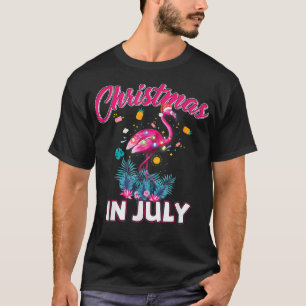 Rosa Flamingo in der Weihnachtsmannmütze Weihnacht T-Shirt