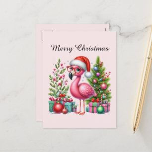 Rosa Flamingo individualisierbar Frohe Weihnachten