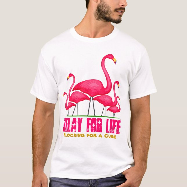 Rosa Flamingo-Jargon T-Shirt (Vorderseite)