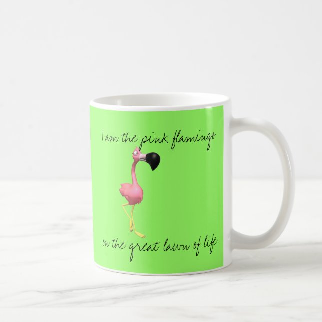 Rosa Flamingo-Kaffeetasse Kaffeetasse (Rechts)