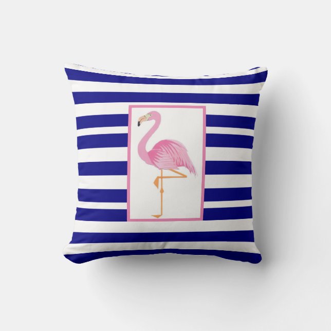 Rosa Flamingo-Kissen Kissen (Vorderseite)