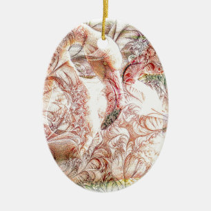 Rosa Flamingo-Kunst Keramik Ornament