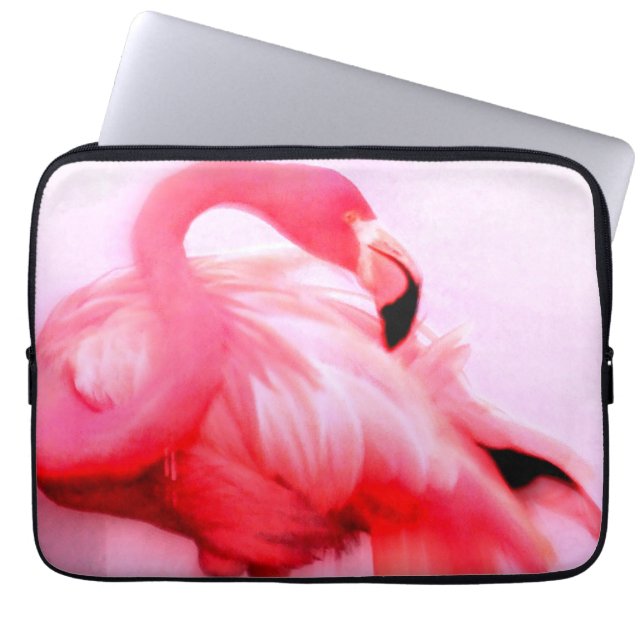 Rosa Flamingo Laptopschutzhülle (Vorderseite)