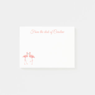 Rosa Flamingo Liebes-Tropische Hochzeit Braut-Show Post-it Klebezettel