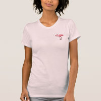 Rosa Flamingo-Logo-Ferien-Spaß-Vogel-T - Shirt