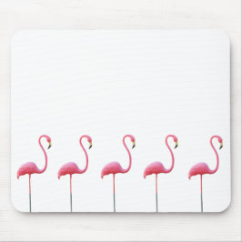 Rosa Flamingo-Mäusematten-Weiß Mousepad