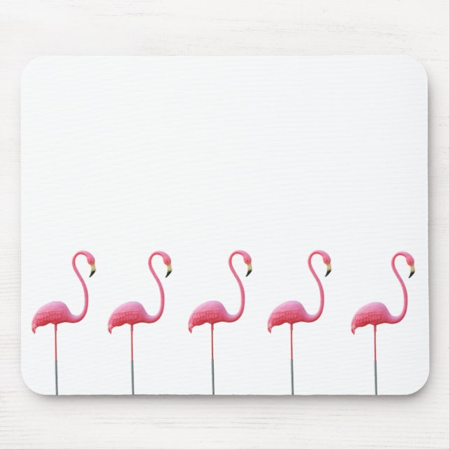 Rosa Flamingo-Mäusematten-Weiß Mousepad (Vorne)