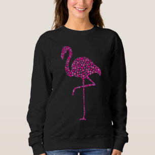 Rosa Flamingo mit Punkten Internationaler Punkteta Sweatshirt