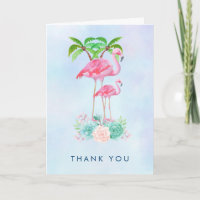 Rosa Flamingo Momma u. Baby danken Ihnen