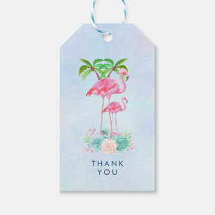 Rosa Flamingo Momma u. Baby danken Ihnen Geschenkanhänger