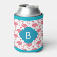 Rosa Flamingo Monogram Can