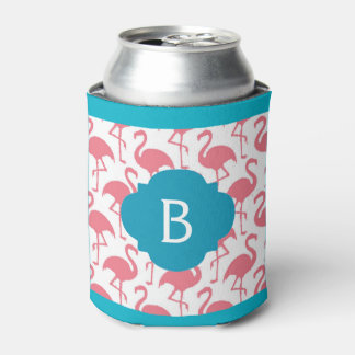 Rosa Flamingo Monogram Can Dosenkühler