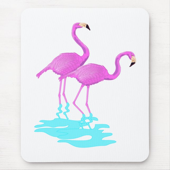 Rosa Flamingo Mousepad (Vorne)