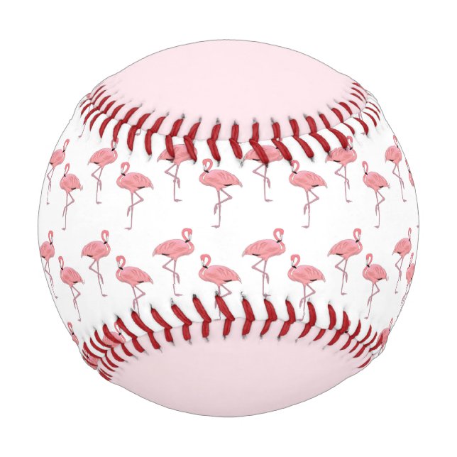 Rosa Flamingo-Muster Baseball (Vorderseite)