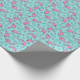 Rosa Flamingo-Muster Geschenkpapier