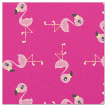 Rosa Flamingo Niedlich tropische Druckstoffe Kinde