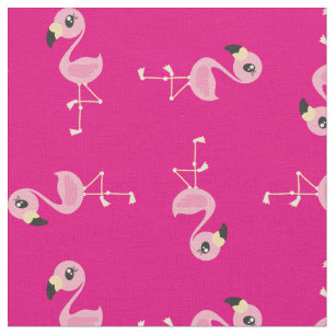 Rosa Flamingo Niedlich tropische Druckstoffe Kinde Stoff