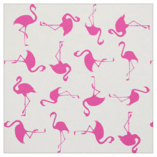 Rosa Flamingo Niedliche tropische Druckstoffe Stoff
