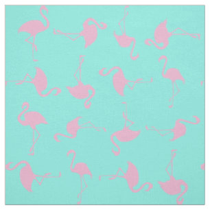 Rosa Flamingo Niedliche tropische Druckstoffe Stoff