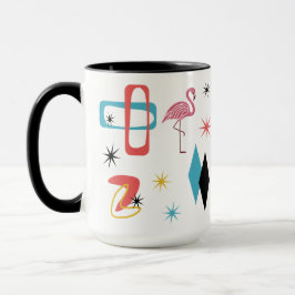 Rosa Flamingo-Ovale Sternenexplosion Diamanten im Tasse