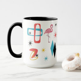 Rosa Flamingo-Ovale Sternenexplosion Diamanten im Tasse
