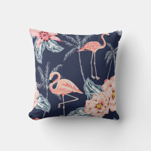 Rosa Flamingo, Palmen, Rose, orchide Blume, le Kissen